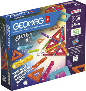 Geomag Byggesett 35 Deler, Glitter Panels