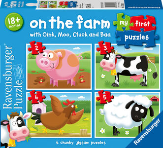 Ravensburger My First Puzzles On the Farm Puslespill 4-in-1