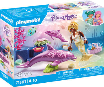 Playmobil 71501 Princess Magic Byggesett Havfrue med Delfiner