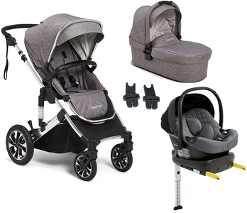 Beemoo Maxi 4 Duovogn Inkl. Beemoo Route Babybilstol & Base, Grey Silver/Mineral Gray