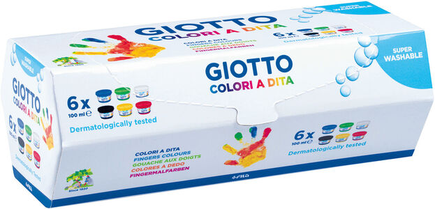 Giotto Dita Fingermalinger 100 Ml 6-pack, Forskjelligfarget