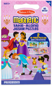 Melissa & Doug Ta-Med Magnetisk Puslespill Prinsesser, 2x15 brikker