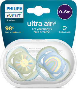 Philips Avent Ultra Air Deco Smokk 2-Pack 0-6m, Grønn/Blå