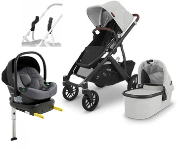 UPPAbaby VISTA V2 Duovogn inkl. Beemoo Route Babybilstol & Base, Anthony Grey/Mineral Grey