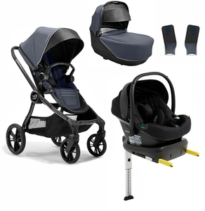 Baby Jogger City Sights Duovogn inkl. Beemoo Route Babybilstol & Base, Commuter/Black Stone