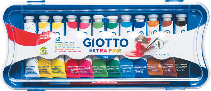 Giotto Extra fine poster paint tubes Farger 12 Ml 12-pack, Flerfarget
