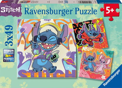 Ravensburger Disney Stitch Puslespill 3x49 Brikker