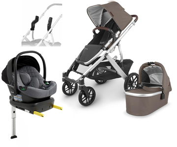 UPPAbaby VISTA V2 Duovogn inkl. Beemoo Route Babybilstol & Base, Theo/Mineral Grey