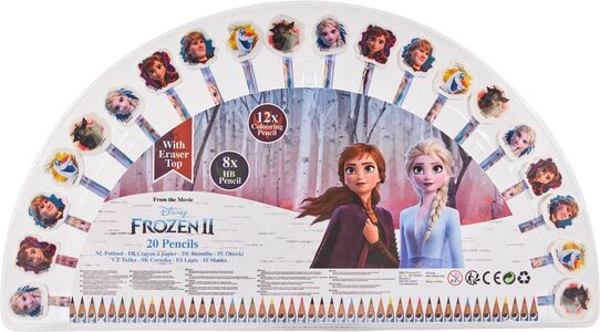 Disney Frozen Pennesett med Viskelær 20-pack