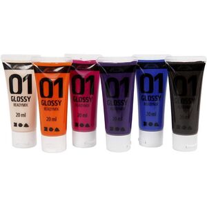 A-Color Akrylmaling Kompletterende Farger, 6x20 ml