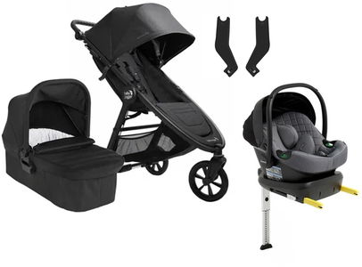 Baby Jogger City Mini GT 2.1 Duovogn inkl. Beemoo Route Babybilstol & Base, Opulent Black/Mineral Grey