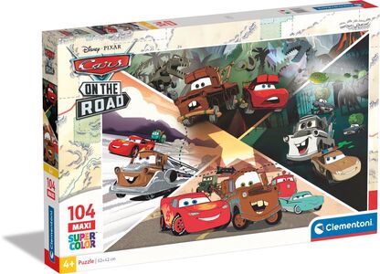 Clementoni Maxi Disney Cars On the Road Puslespill 104 Brikker