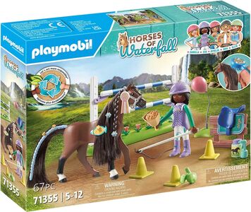 Playmobil 71355 Horses of Waterfall Byggesett Zoe & Blaze med Hoppebane