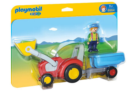 Playmobil 6964 123 Bonde Med Traktor og Tilhenger