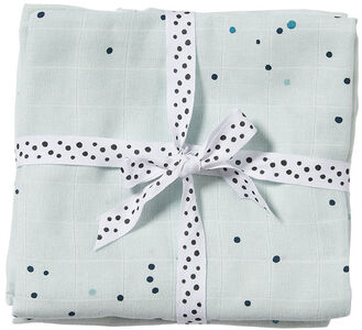 Done By Deer Musselinteppe Dreamy Dots 2-pack, Blue