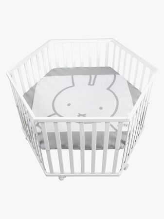 Roba Hexagon Lekegrind med Hjul, Miffy White