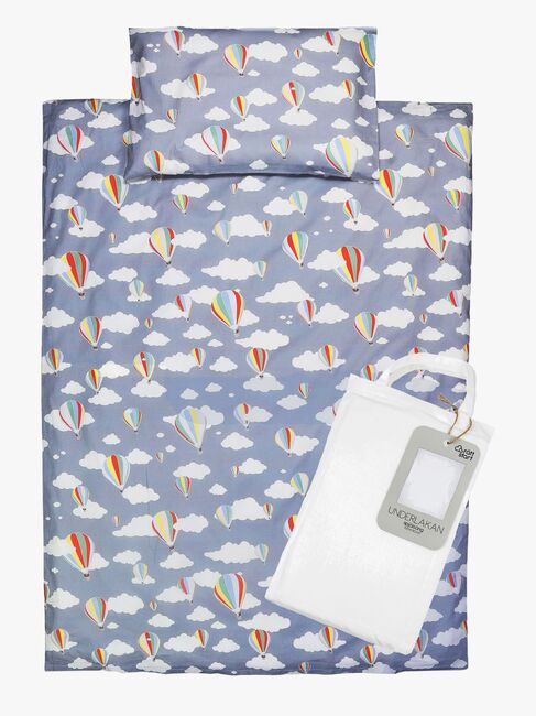 Rätt Start Sengesett Sprinkelseng 100x130 Luftballong 3 Deler, Midnattsblå