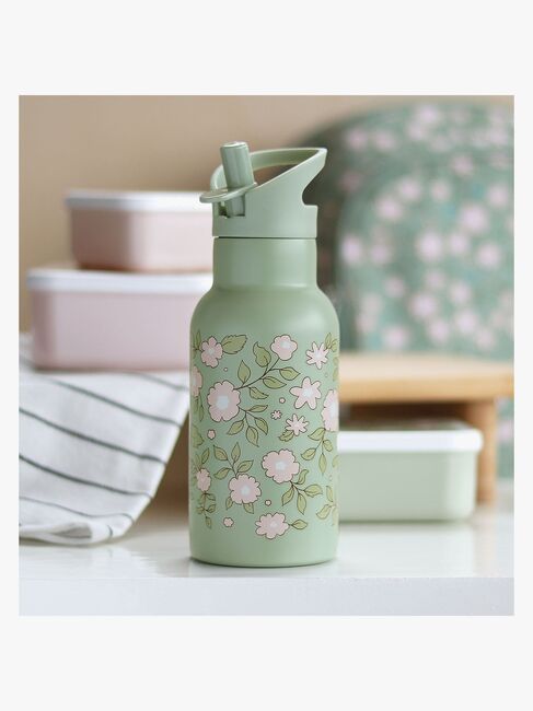 A Little Lovely Company Vannflaske Blomster Salvie 350 ml, Grønn