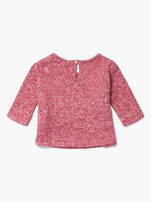 Luca & Lola Asia Genser Baby, Dark Pink Melange