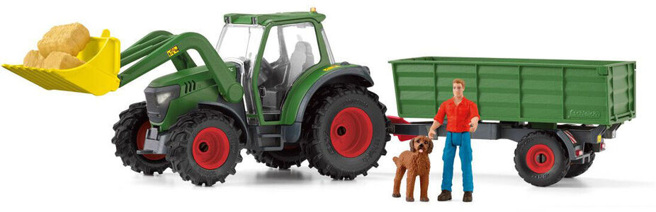Schleich 42608 Farm World Traktor med Tilhenger