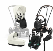 Cybex Priam Duovogn inkl. Aton B2 & Base, Off White/Rose Gold