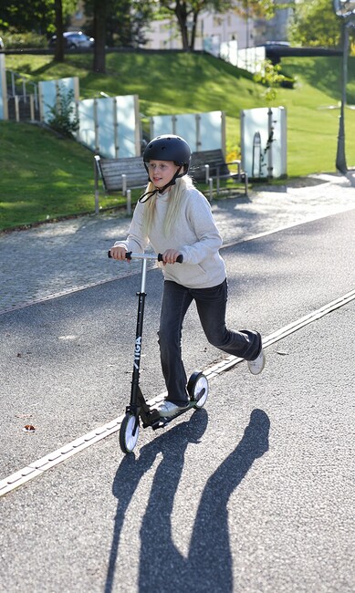 STIGA STR Sparkesykkel Route 200-S, Hvit/Blå