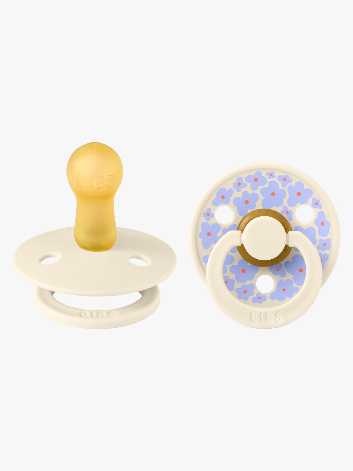 BIBS Studio Colour Smokk 2-Pack Lateks Str 2 Rund, Jasmine/Ivory Mix