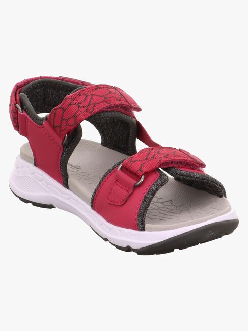 Superfit Criss Cross Sandaler, Rød/Grønn