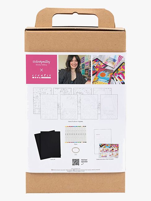 Creativ Company Fargeleggingssett Fargelegging Mal Etter Tall med Tusjer, Rosa