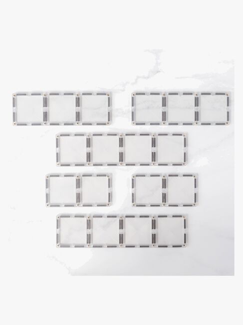 Connetix Magnetiske Byggeklosser Clear Rektangel 12 Deler