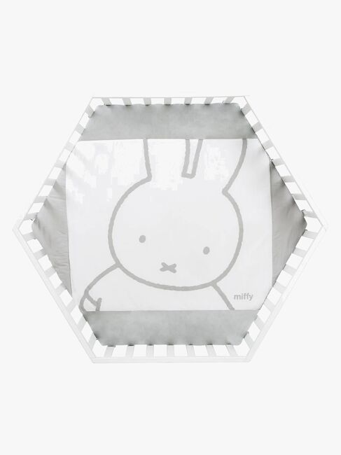 Roba Hexagon Lekegrind med Hjul, Miffy White
