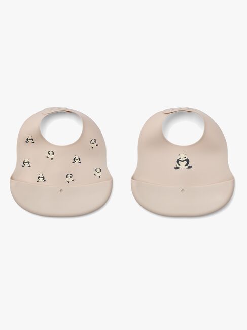 LIEWOOD Ember Mønstret Smekke 2-Pakk, Panda/Sandy