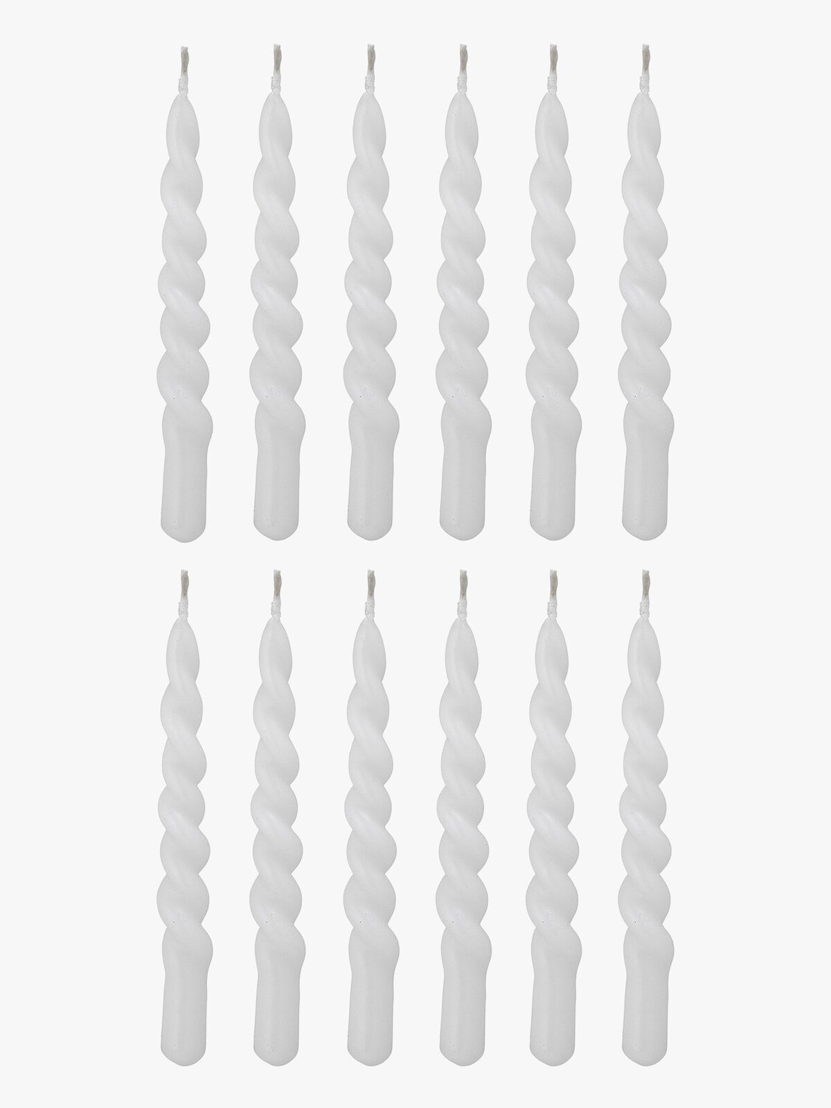 Bloomingville Twist Lys Parafin, Hvit