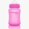 Everyday Baby Varmeindikerende Tåteflaske Glass 150 ml, Cerise