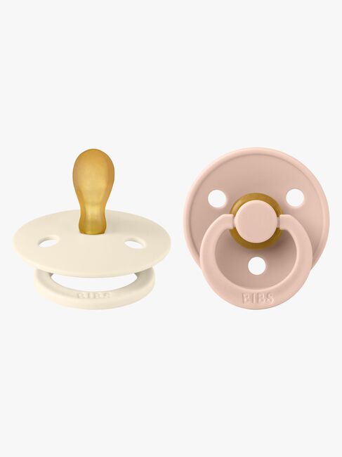 BIBS Colour Smokker 2-pack Lateks Str 1, Ivory/Blush