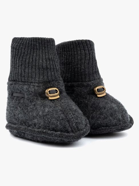 Mikk-Line Tøfler Merinoull, Anthracite Melange