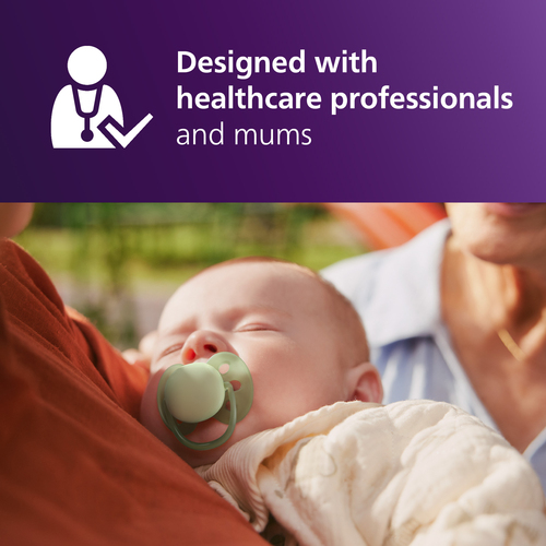 Philips Avent Ultra Soft-smokk 6-18 m, 2-pakning, beige/lysegrønn