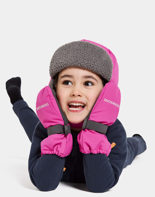 Didriksons Biggles Zip Votter, Plastic Pink