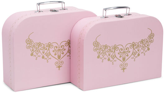 Cloudberry Castle Pappkoffert 2-pack, Pink