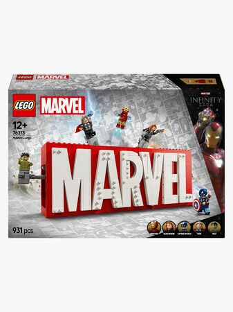 LEGO Super Heroes 76313 MARVEL logo og minifigurer