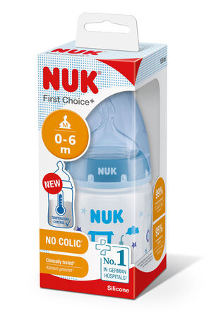 NUK First Choice+ 150 ml Tåteflaske, Blå