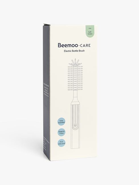 Beemoo CARE Elektrisk Flaskebørste til Tåteflaske, Soft Green