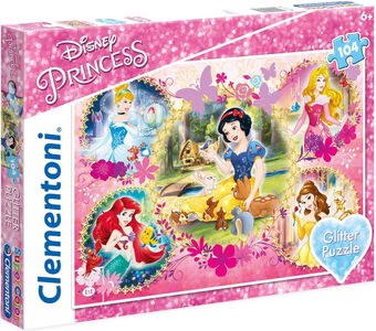 Disney Princess Glitter Puslespill, 104 Biter