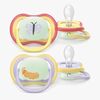 Philips Avent Ultra Air smokk Night 0-6 m, 2-pakning, gul/lilla