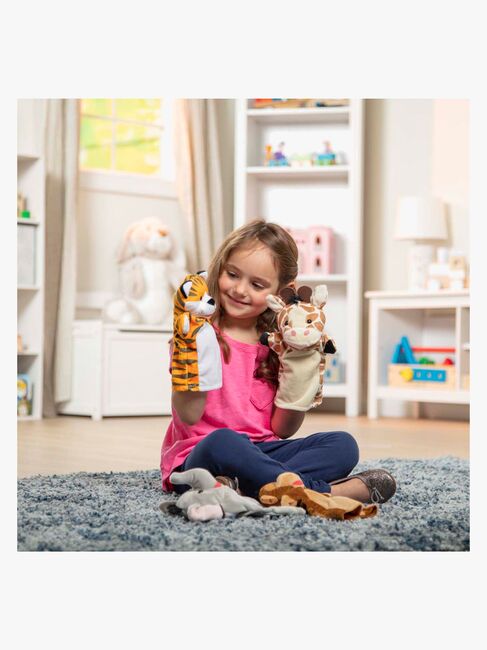 Melissa & Doug Hånddukker Kosedyr Zoo, 4 st