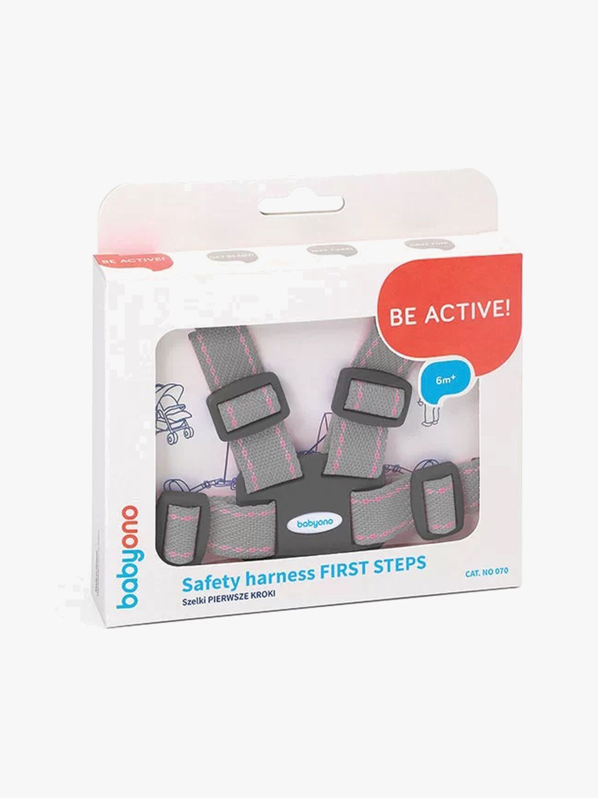 Babyono Lære-Å-Gå-Sele First Steps, Rosa