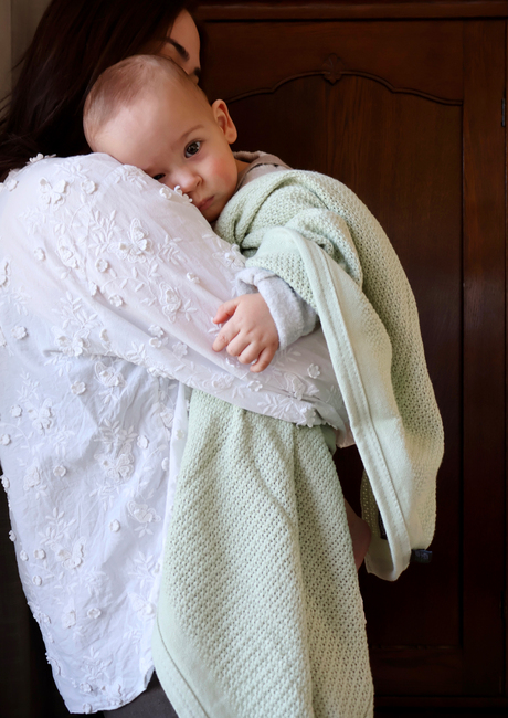 Vinter & Bloom Soft Grid EKO Helseteppe, Tender Green