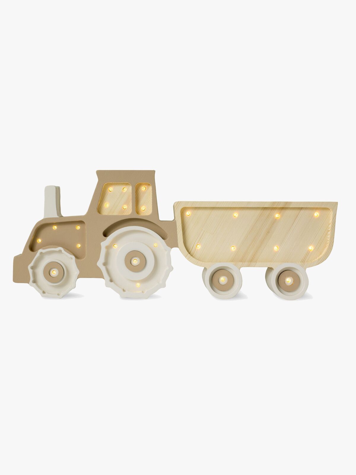Little Lights Lampe Traktor, Coffee Cream