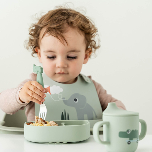 Done By Deer Playground Delt Tallerken Stick & Stay, Green