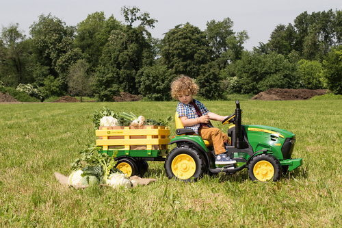 Peg Perego John Deere Ground Force Eltraktor med Tilhenger